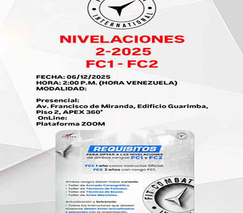 Nivelaciones 2-2025 FC1 y FC2 Presencial y Online (Caracas)